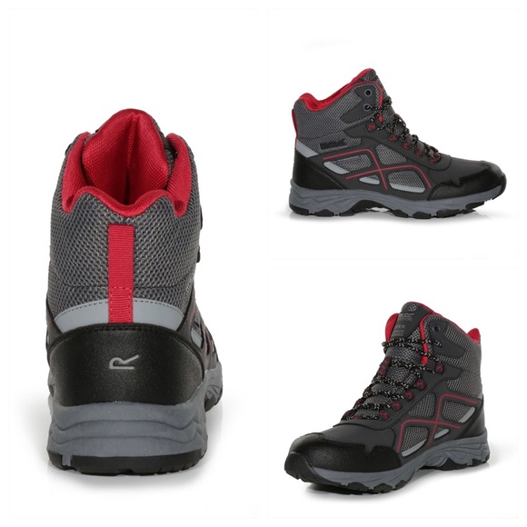 Regatta Lady Vendeavour Waterproof Hiking Boots Black & Pink Walking Boot SZ 8 - Picture 2 of 16